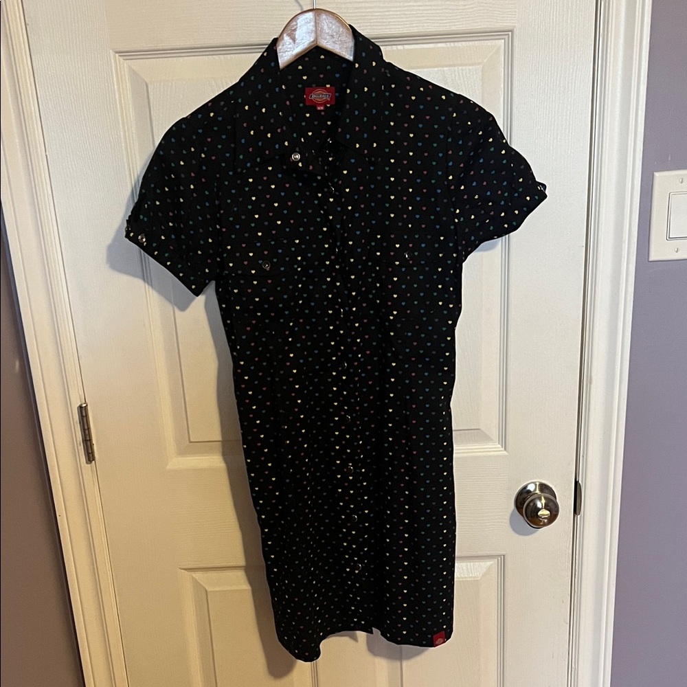 Dickies Black Dress with Colorful Dots